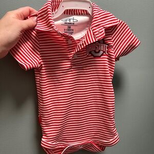 Ohio State Buckeyes collared onesie 0-3 mo